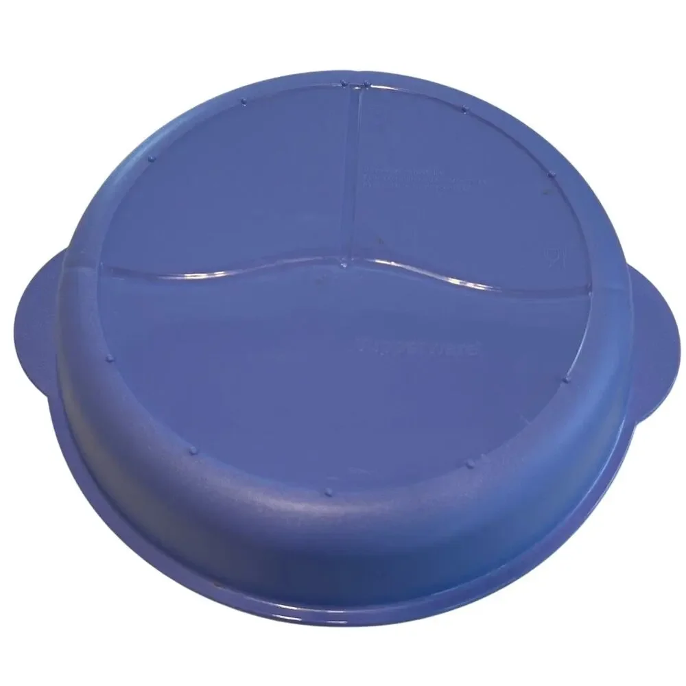 Tupperware Crystalwave Divided Dish Lid Vented Blue Green Microwave 3284C 2651C